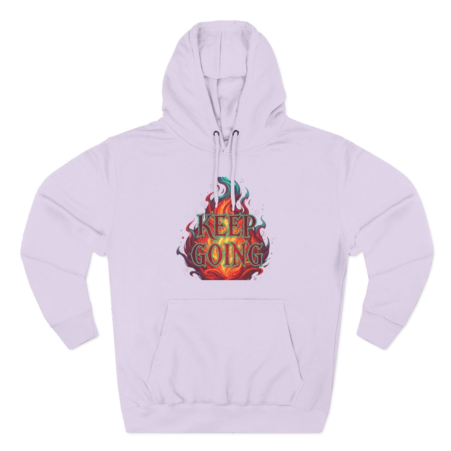 Keep Going No Excuses Hoodie | Motivational Flame Design