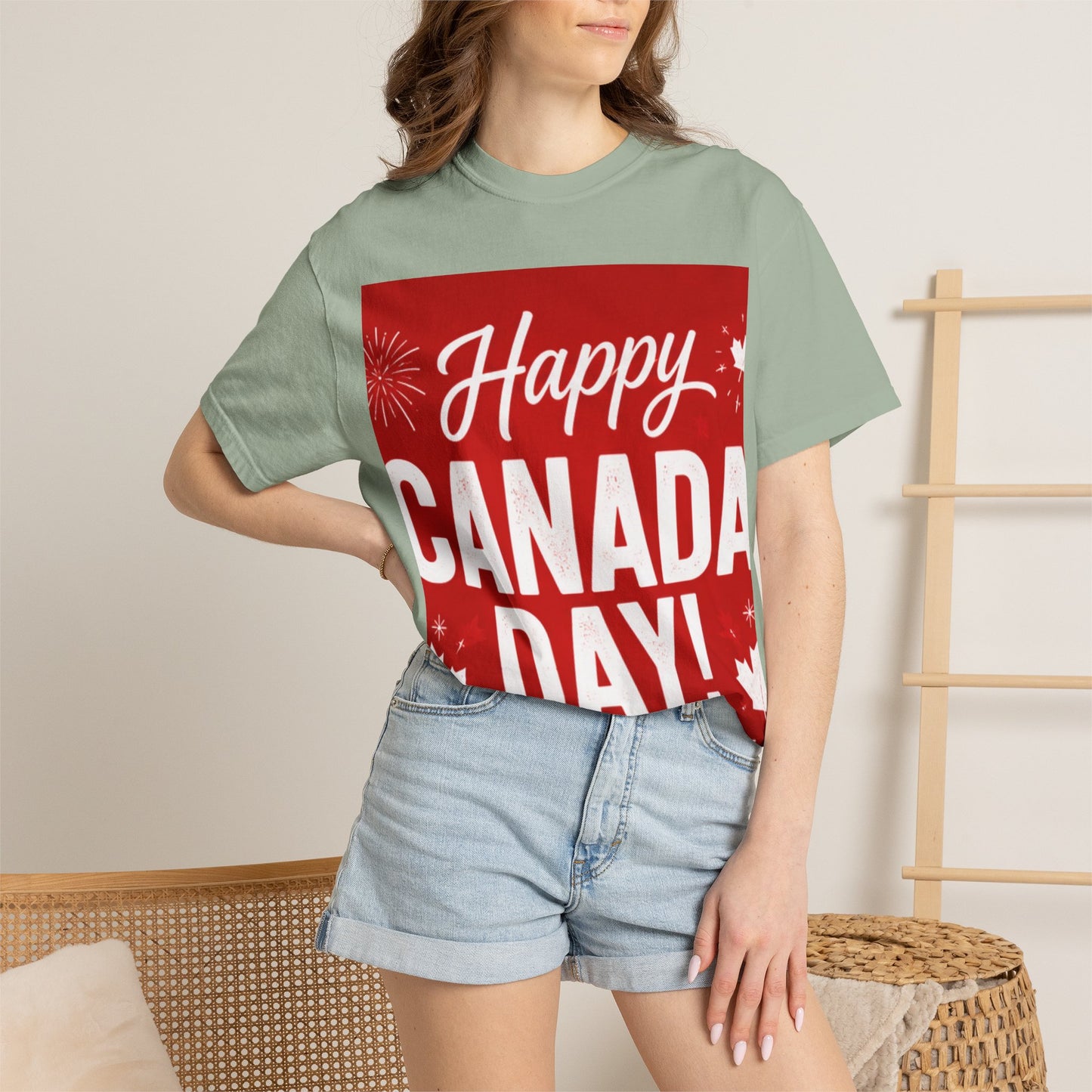 Happy Canada Day T-Shirt — Red Maple Leaf Canada Day Tee