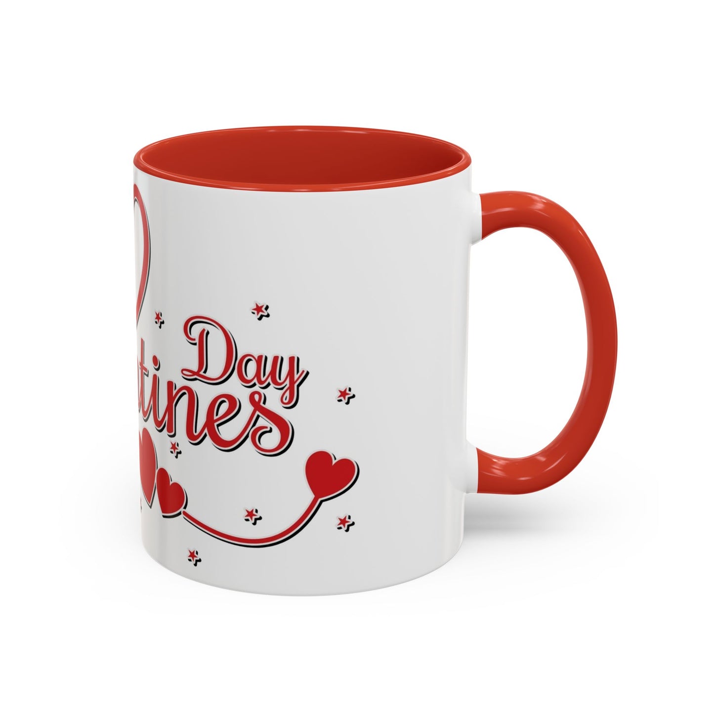 Happy Valentine's Day Heart Design Mug | Accent Coffee Mug 11oz/15oz