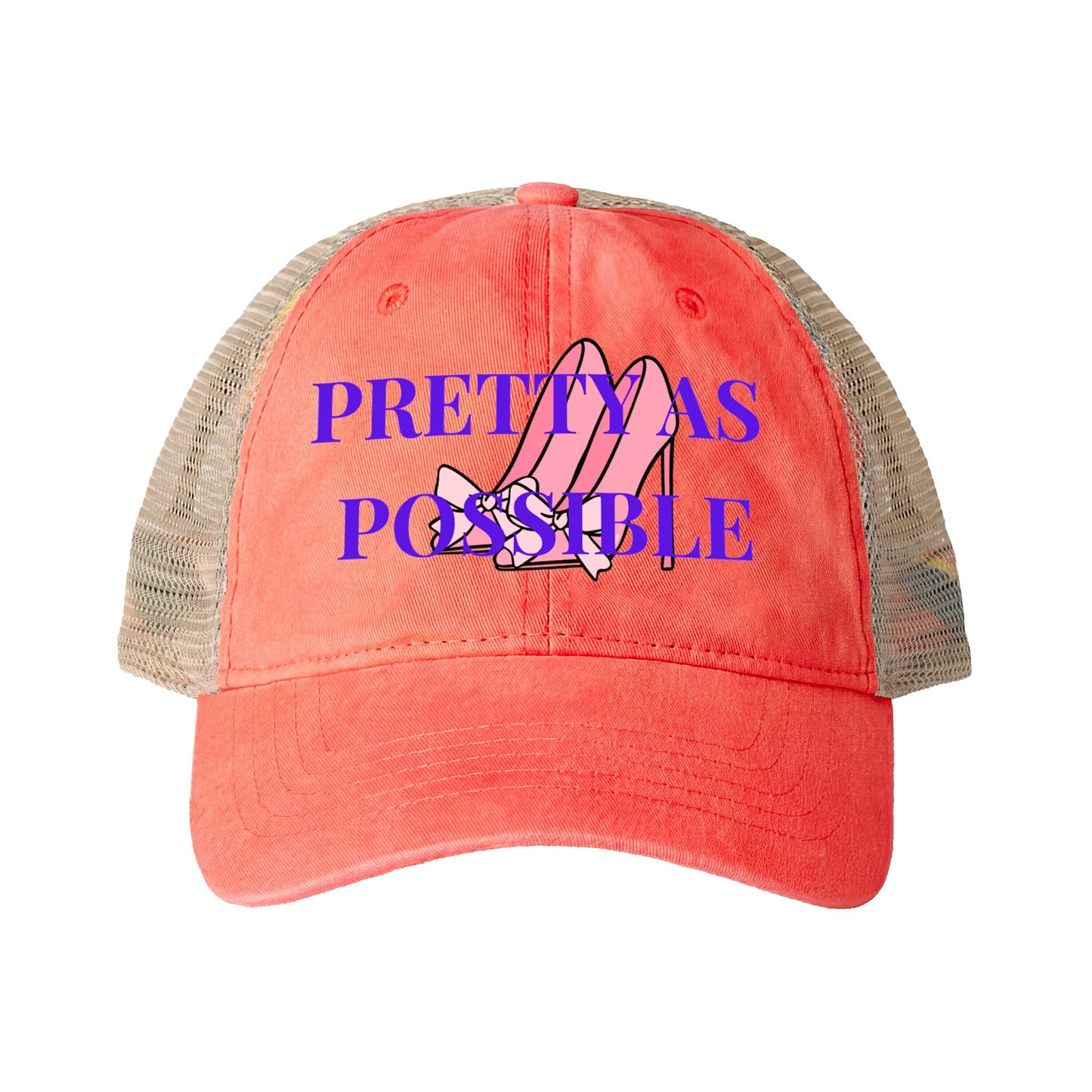 Pretty Is Possible Embroidered Trucker Hat  Inspirational Womens Cap Trendy  Hat  Cute Motivational Gif