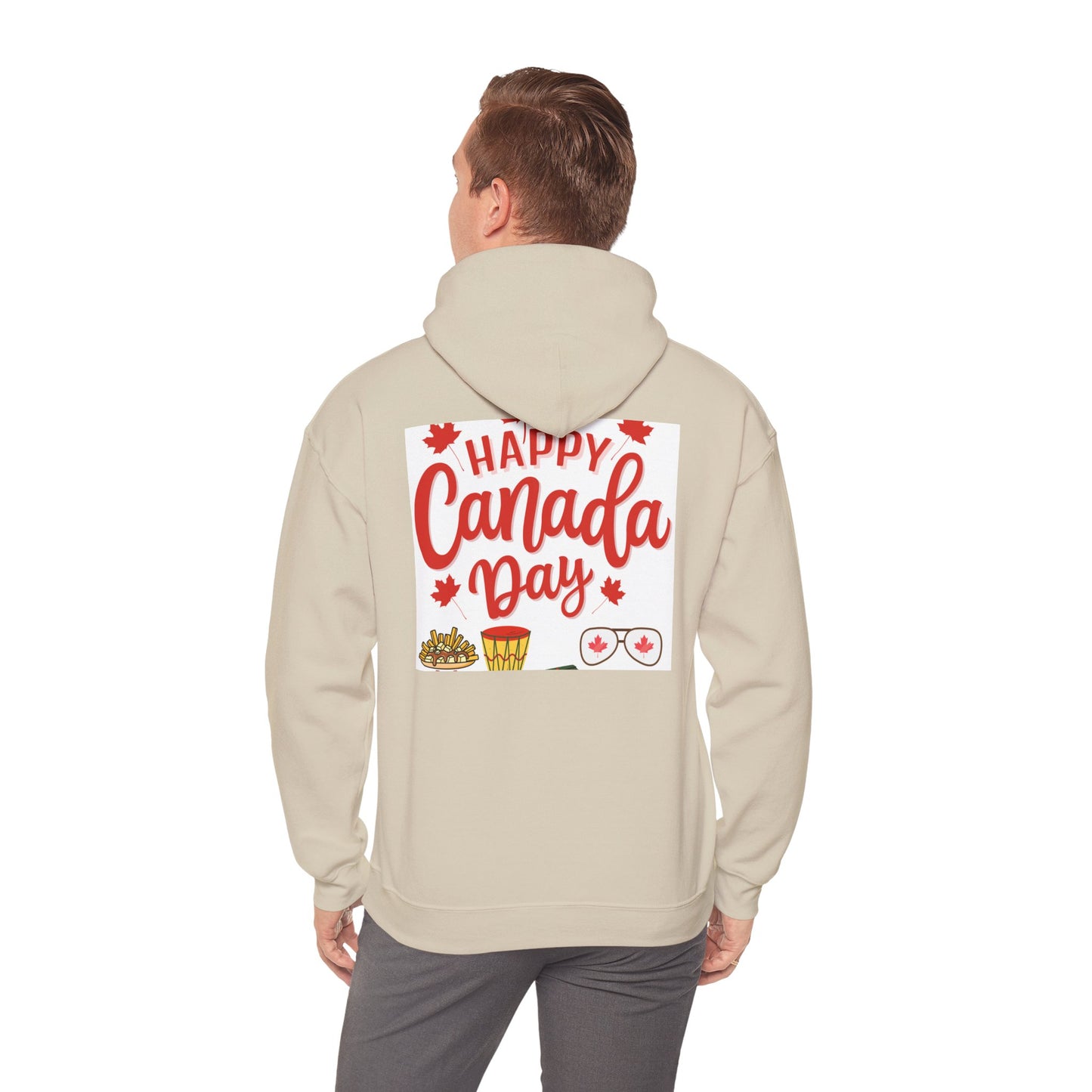 Canada Day Hoodie — "Happy Canada Day! Proud Canadian" Celebration Sweatshirt