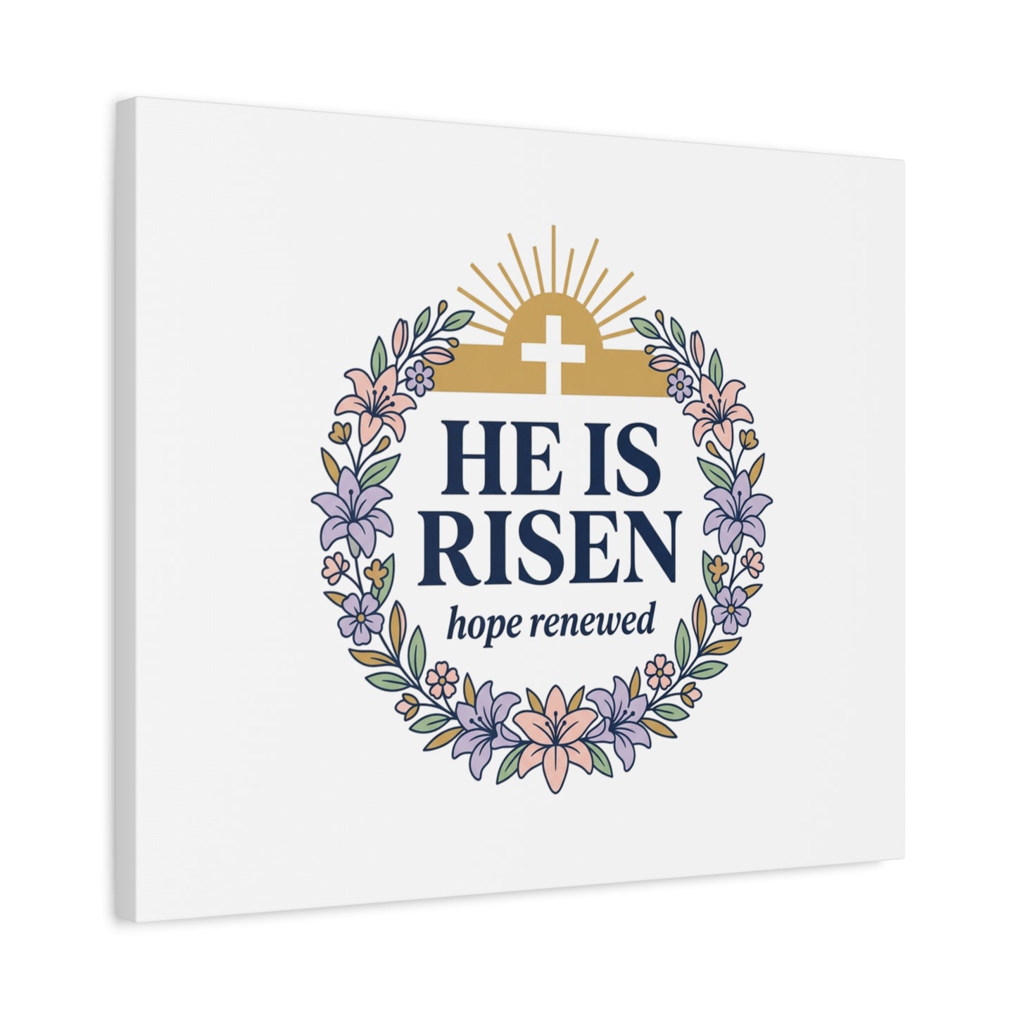 He Is Risen Canvas | Christian Easter Wall Art, Resurrection Scripture