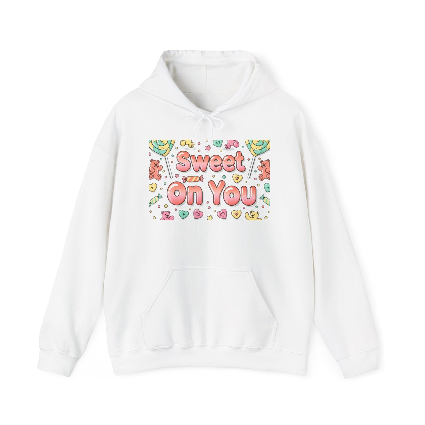 Sweet on You Hooded Sweatshirt | Cute Script Typography, Valentine Inspired