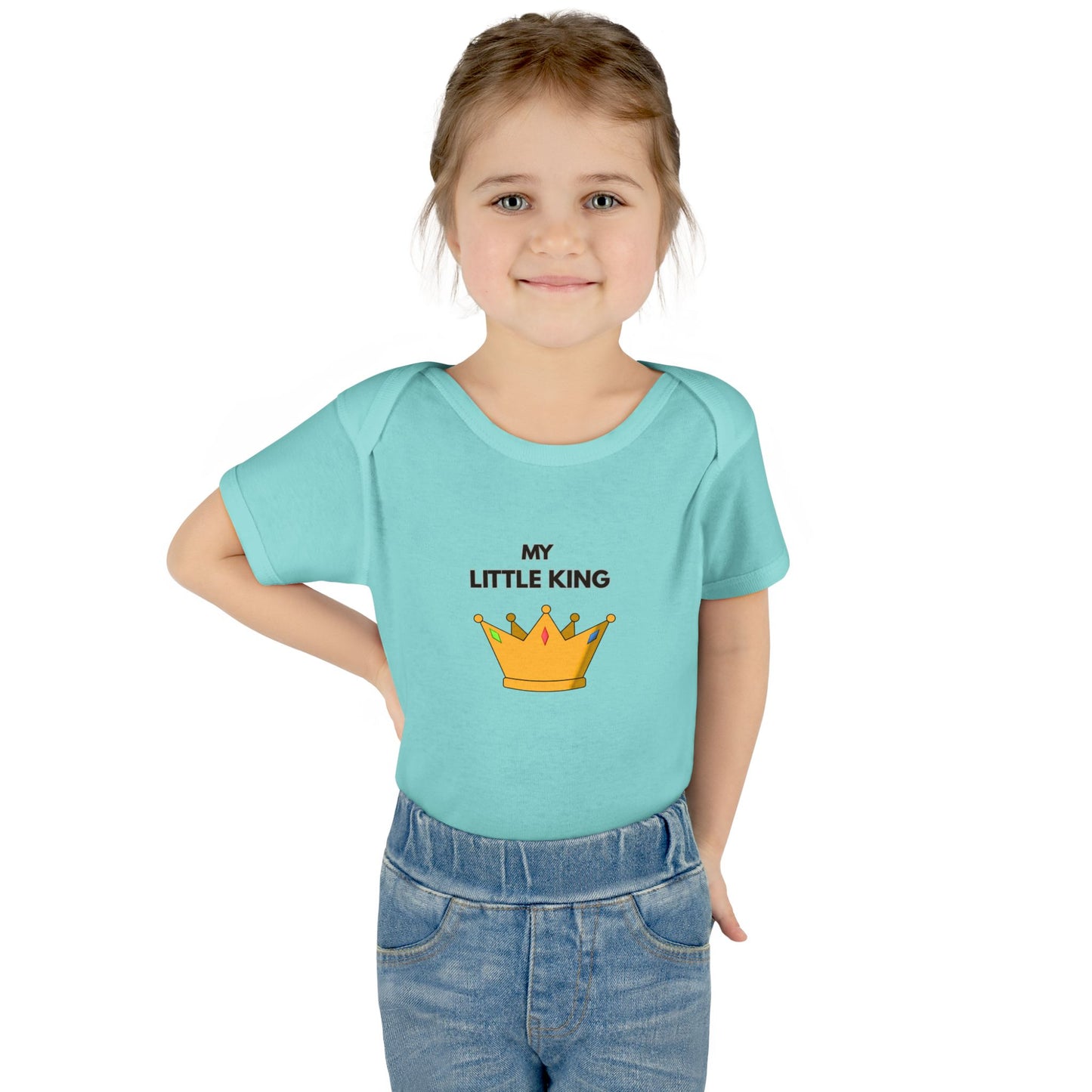 Infant Bodysuit — "My Little King" Baby Onesie
