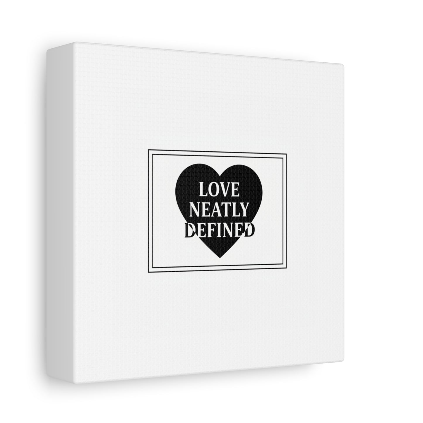 Love Neatly Defined Canvas, editorial black and white love print | elegant typography poster