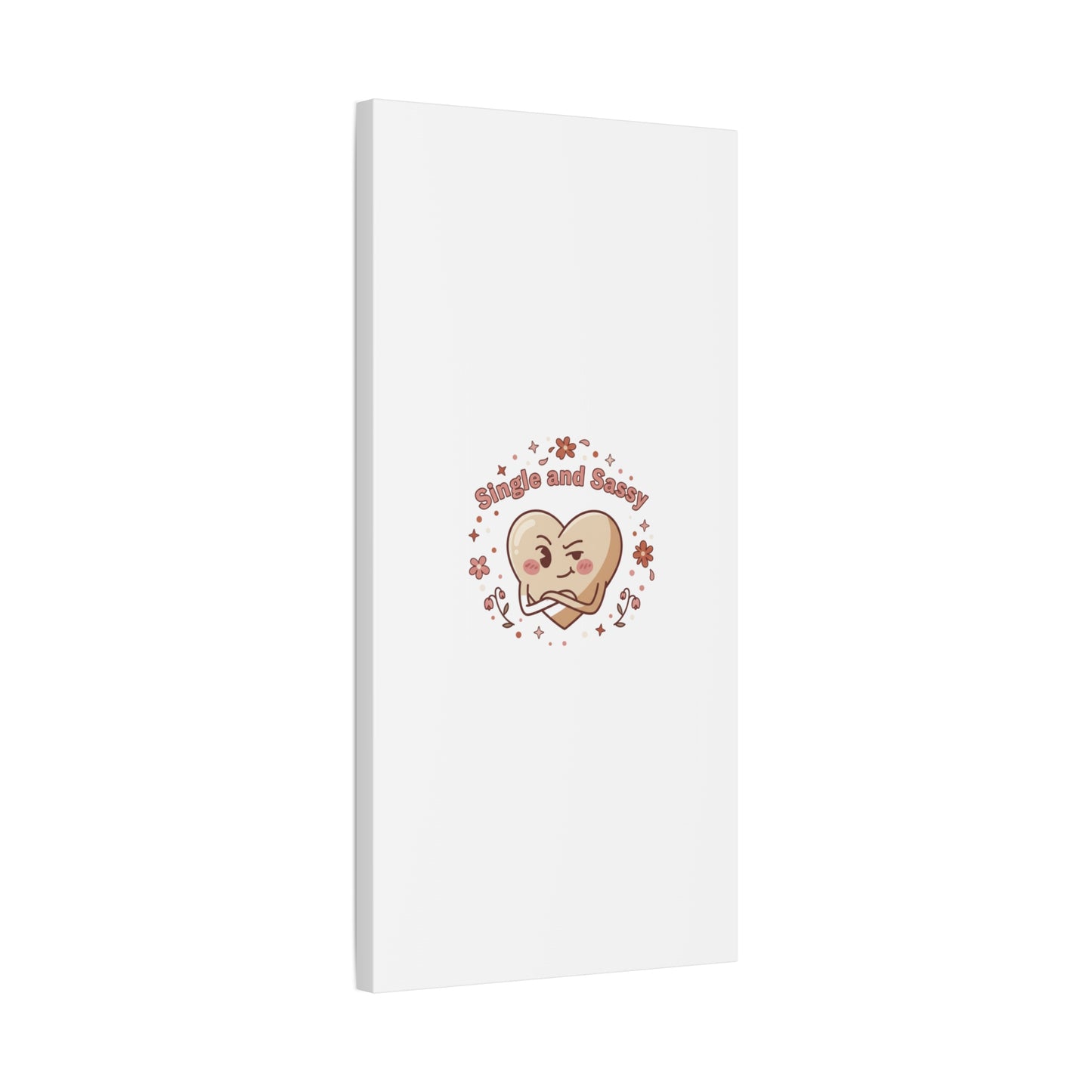 Single and Sassy Heart Canvas | Anti‑Valentine, Pastel Cynic Wall Art