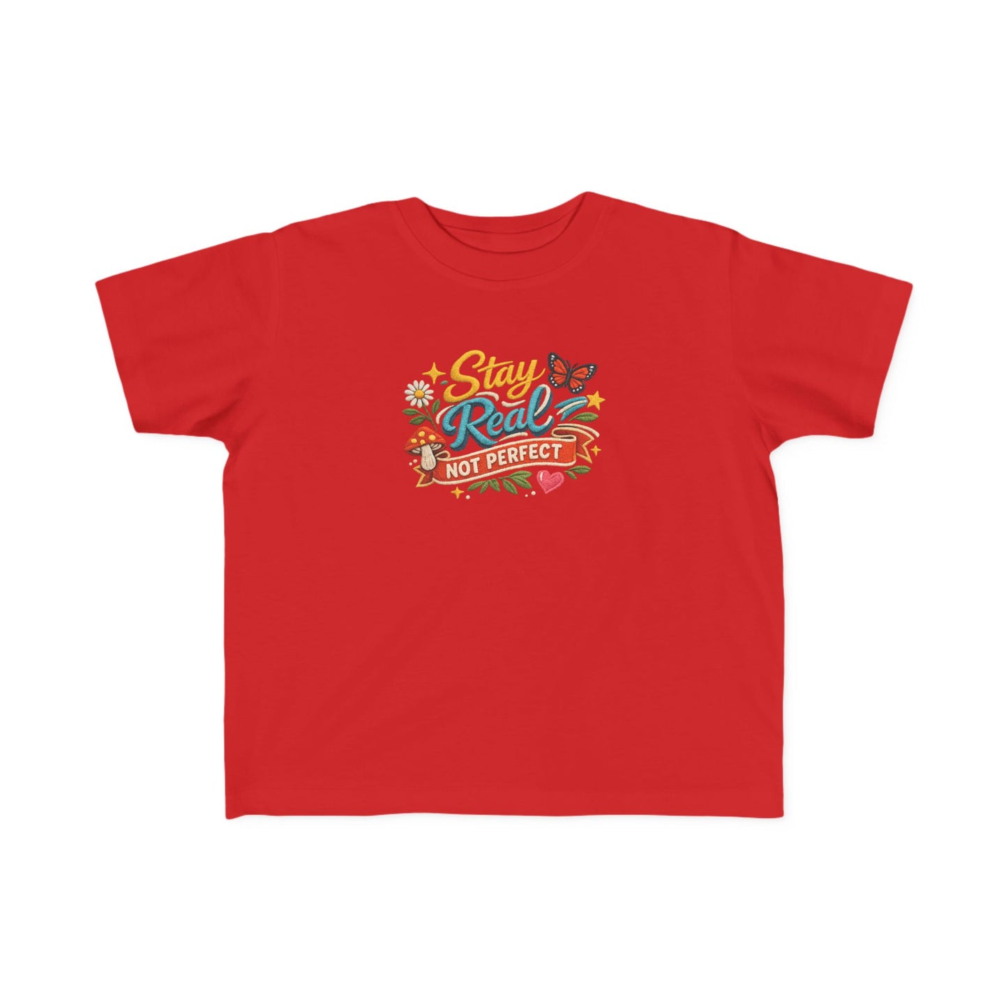 Dream Big Babe Toddler Tee | Retro Floral Butterfly Graphic