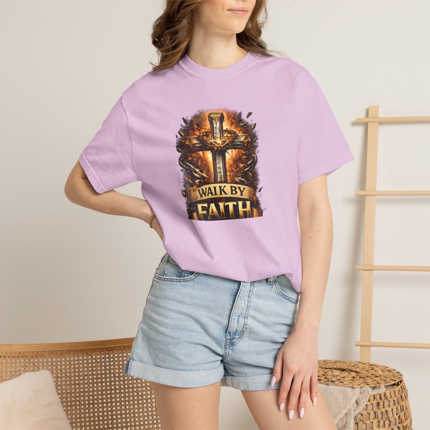 Walk By Faith T-Shirt — Christian Armor Graphic Tee