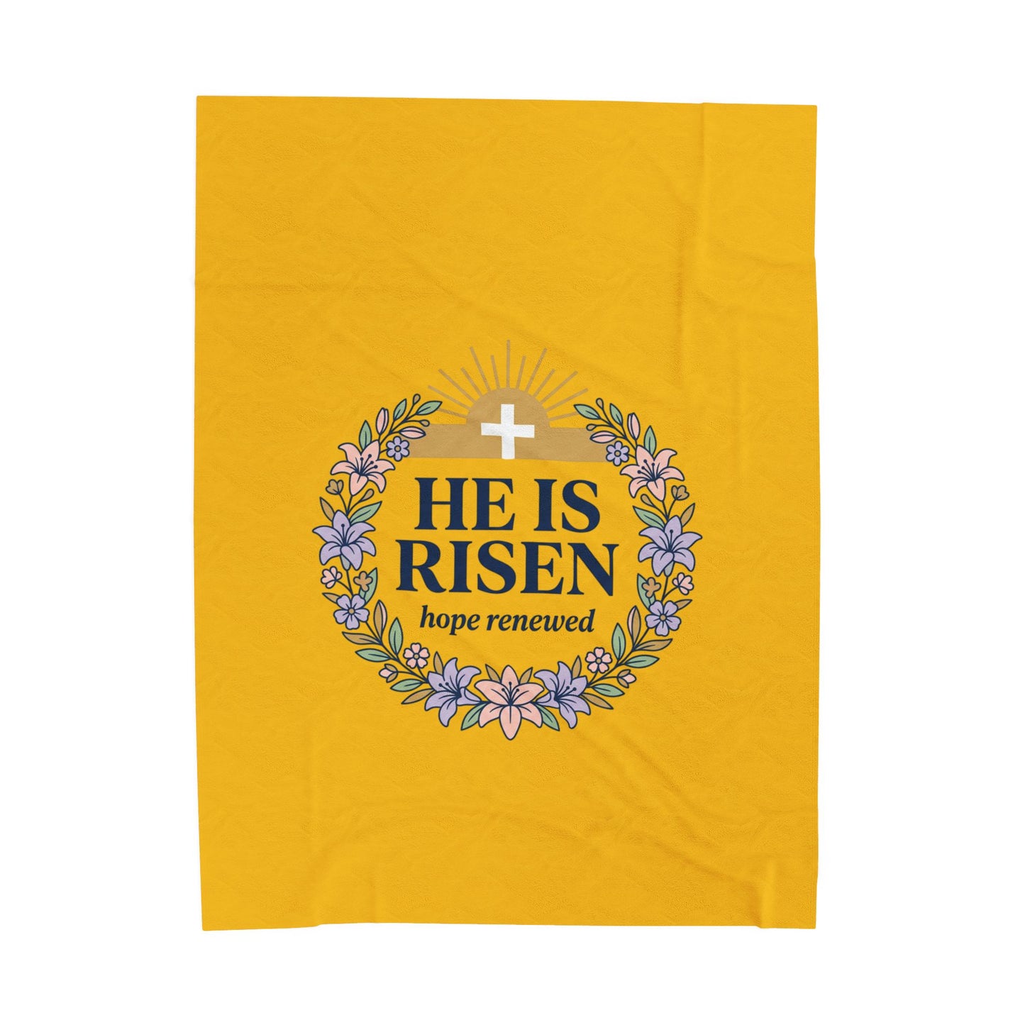 He Is Risen Velveteen Blanket | Easter Christian, Resurrection Scripture