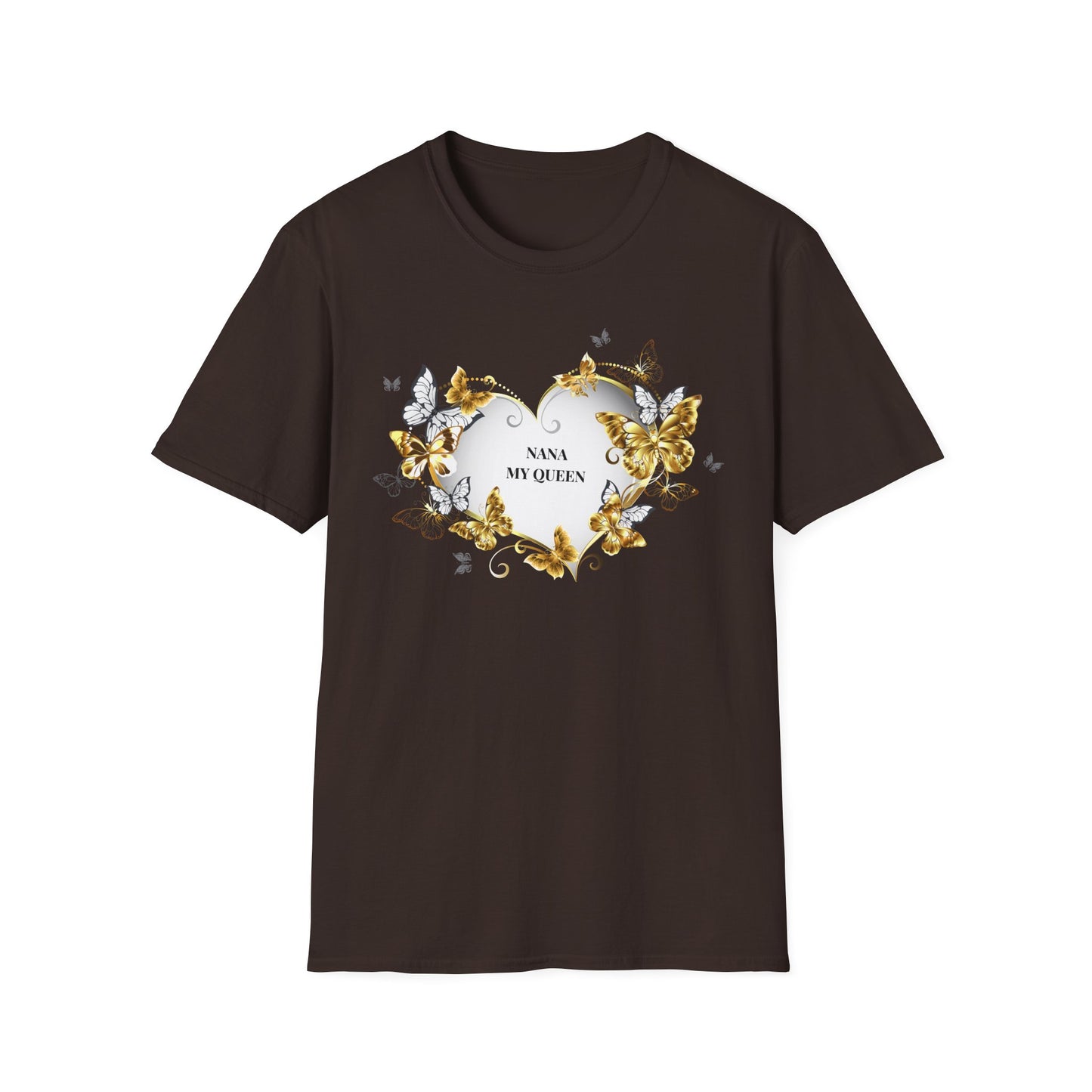 Nana My Queen Butterfly Heart T-Shirt — Grandma Mother's Day Gift
