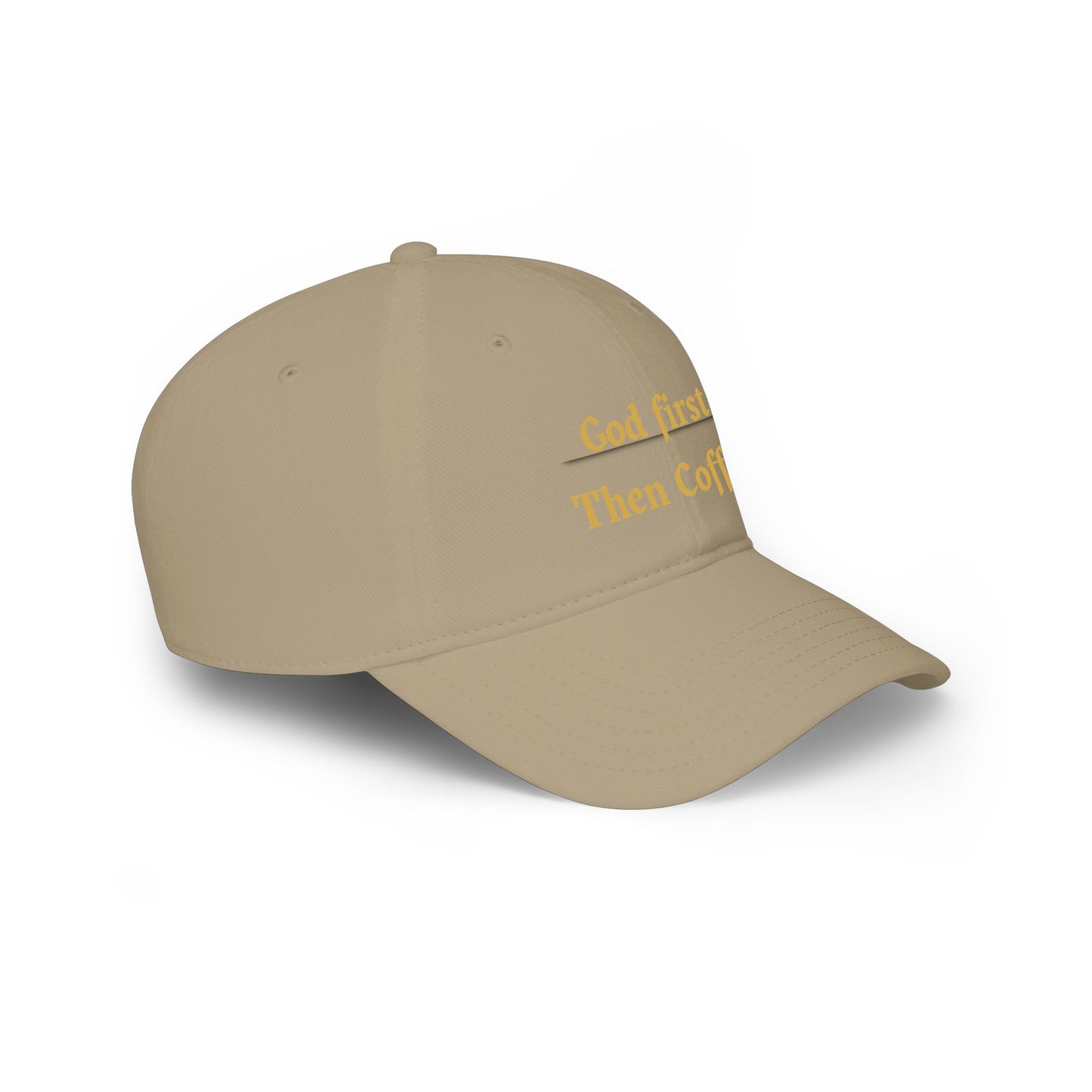 God First Then Coffee Baseball Cap - Christian Faith Prayer Hat