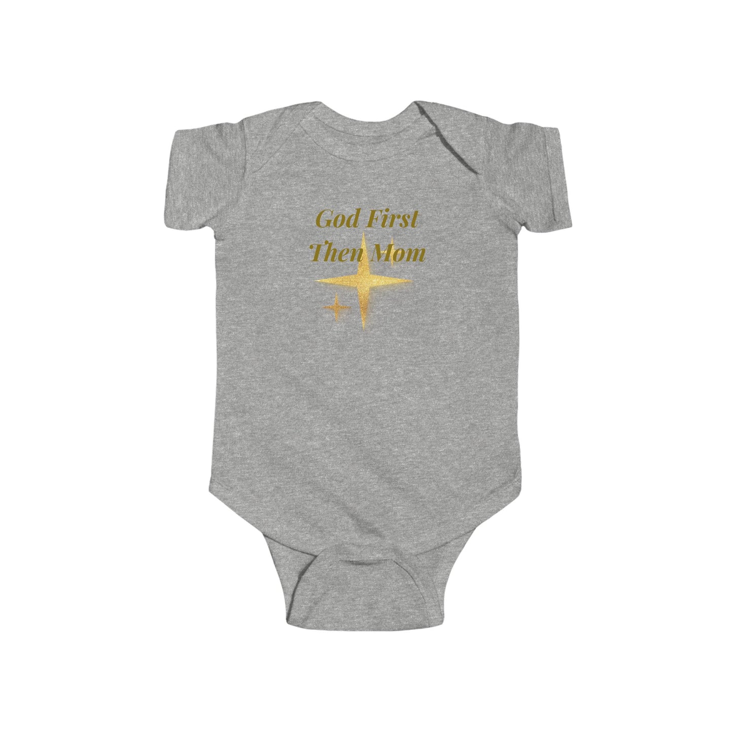 God First, Then Mom Infant Bodysuit — Religious Baby Onesie