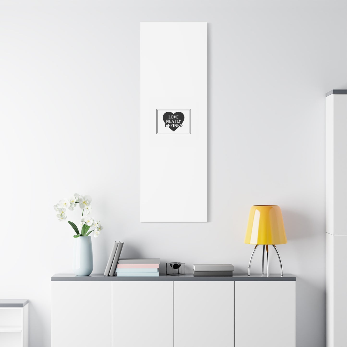 Love Neatly Defined Canvas, editorial black and white love print | elegant typography poster