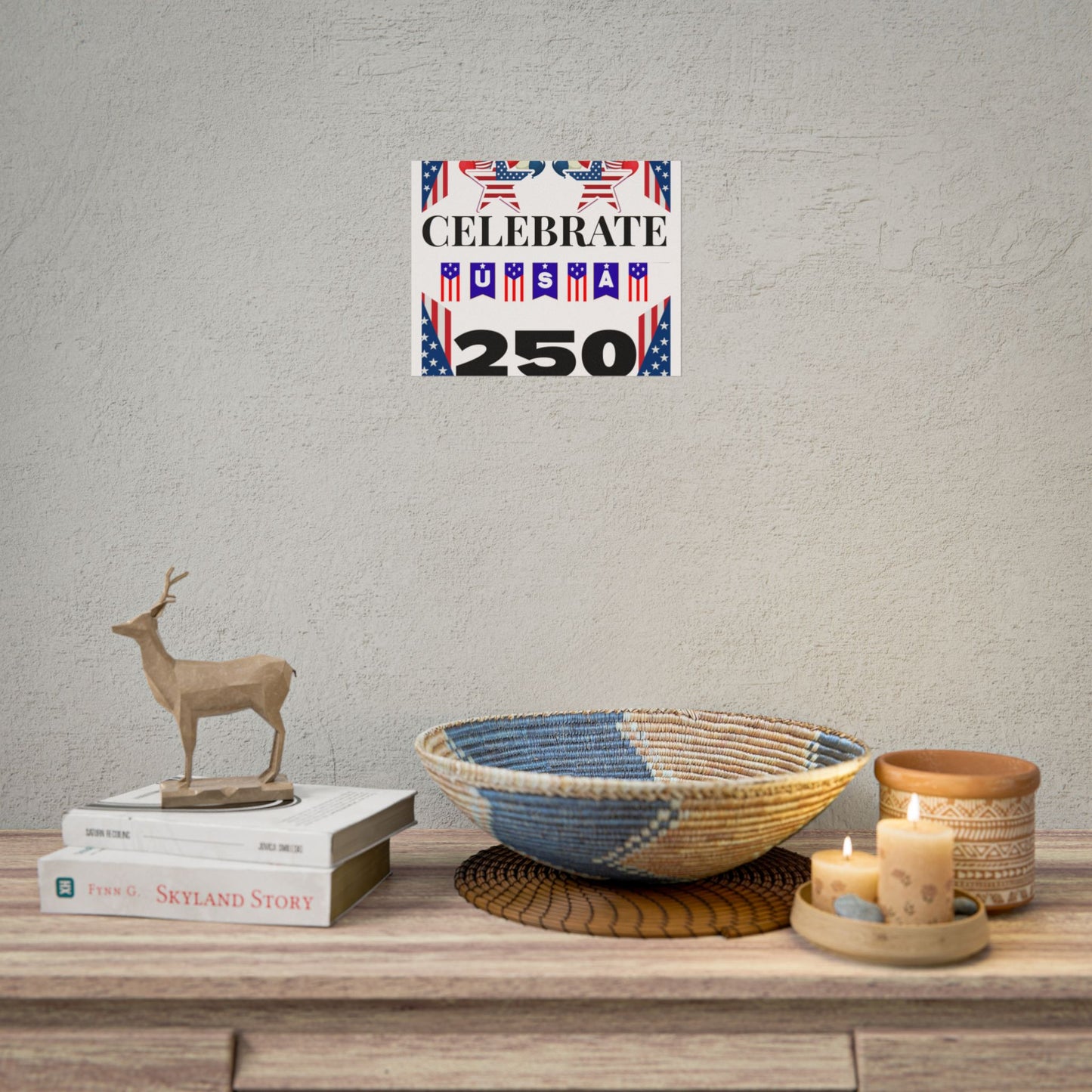 Celebrate USA 250 Rolled Poster | Patriotic Fourth of July Decor