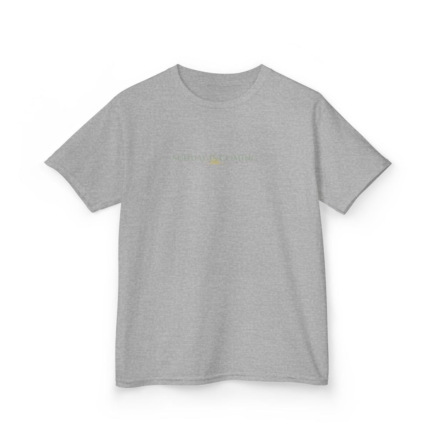 Kids Tee — Minimal "Always Be Curious" Rainbow Text