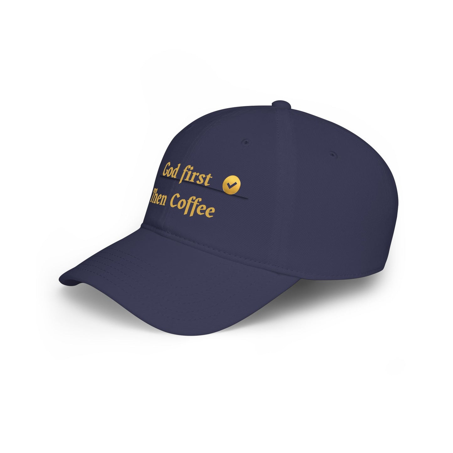 God First Then Coffee Baseball Cap - Christian Faith Prayer Hat