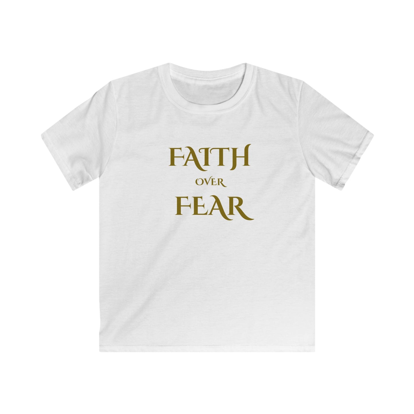 Kids Tee — "Faith Over Fear" Inspirational Christian Shirt