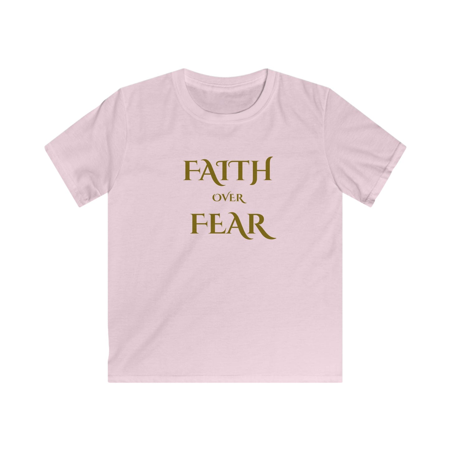 Kids Tee — "Faith Over Fear" Inspirational Christian Shirt