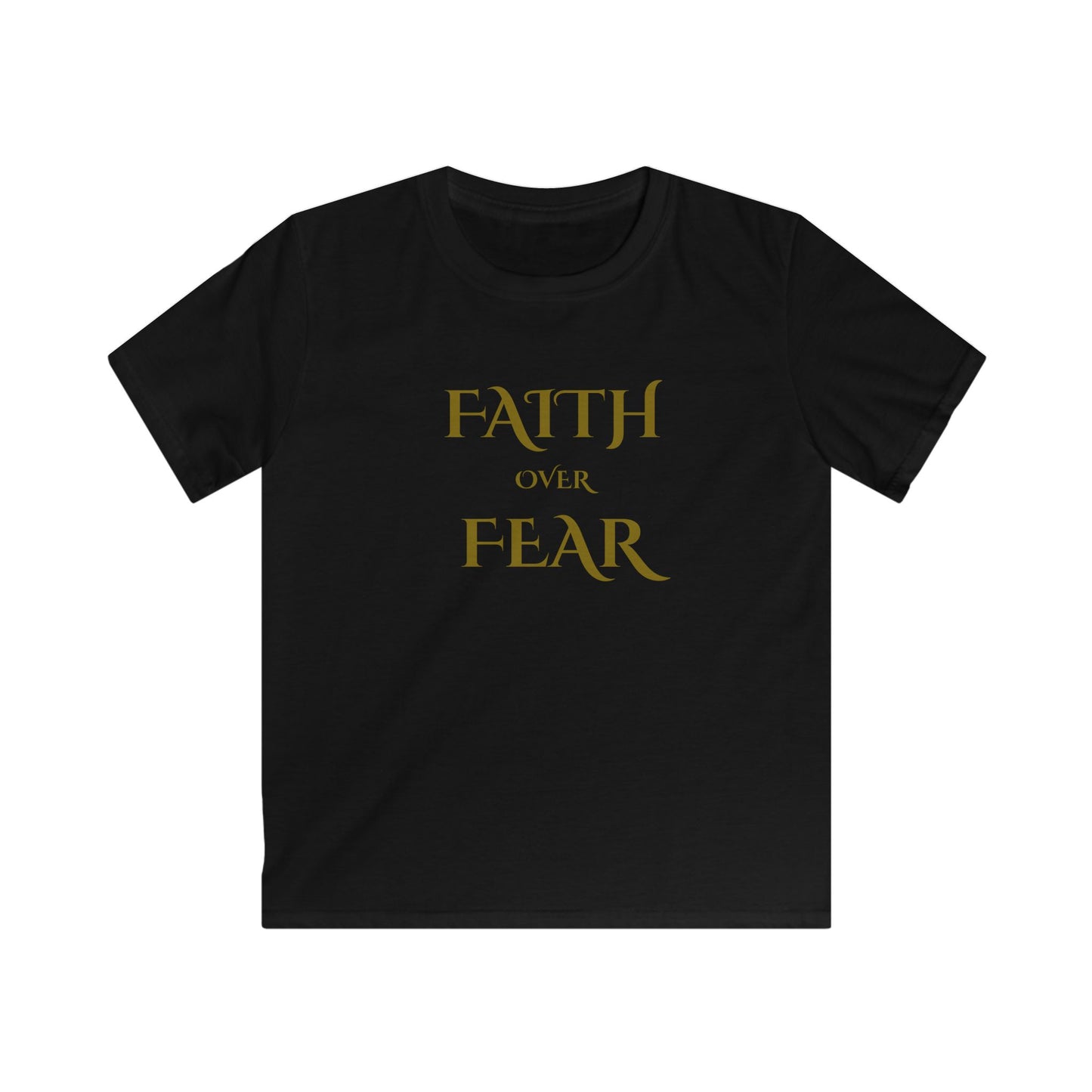 Kids Tee — "Faith Over Fear" Inspirational Christian Shirt