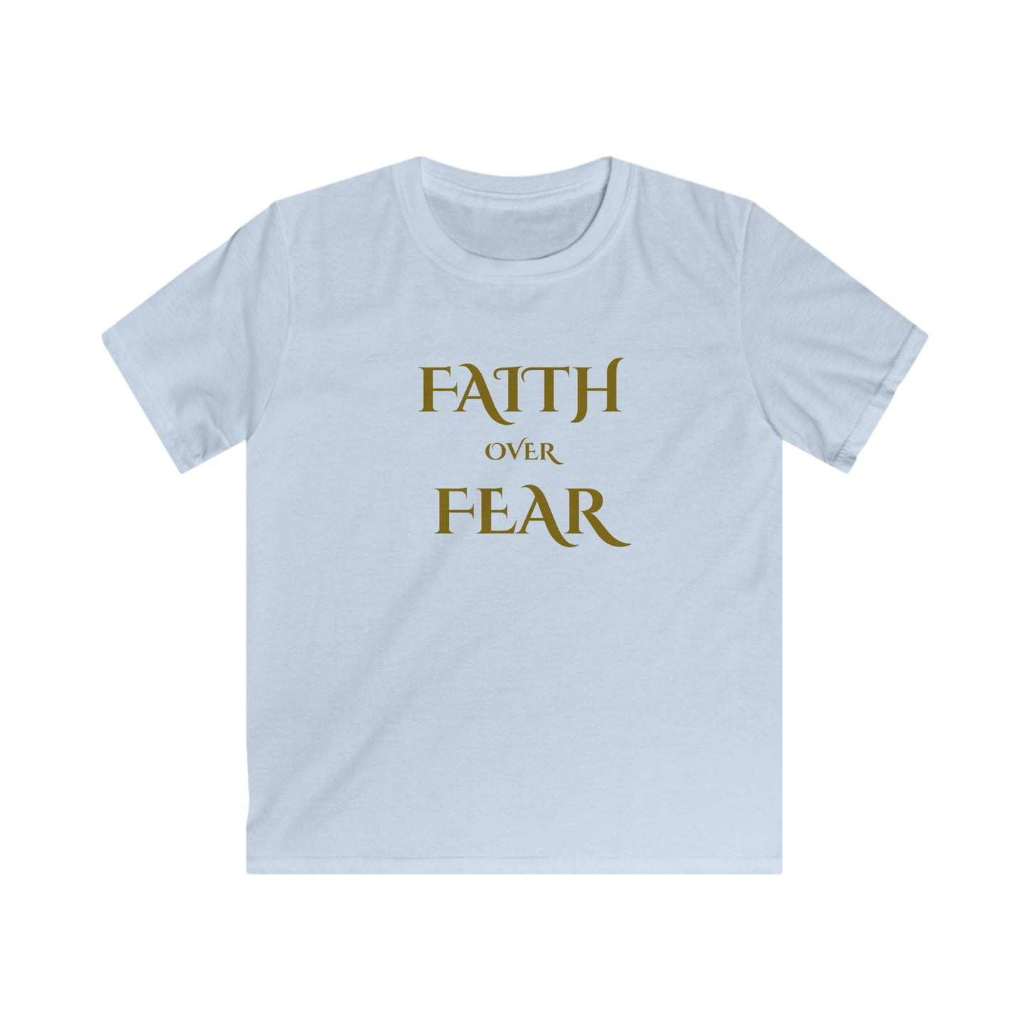 Kids Tee — "Faith Over Fear" Inspirational Christian Shirt