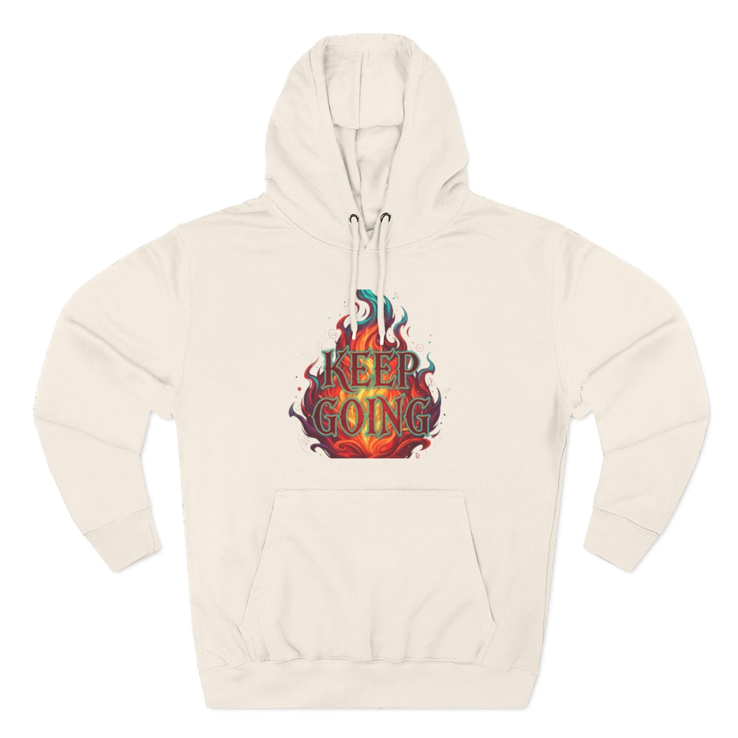 Keep Going No Excuses Hoodie | Motivational Flame Design