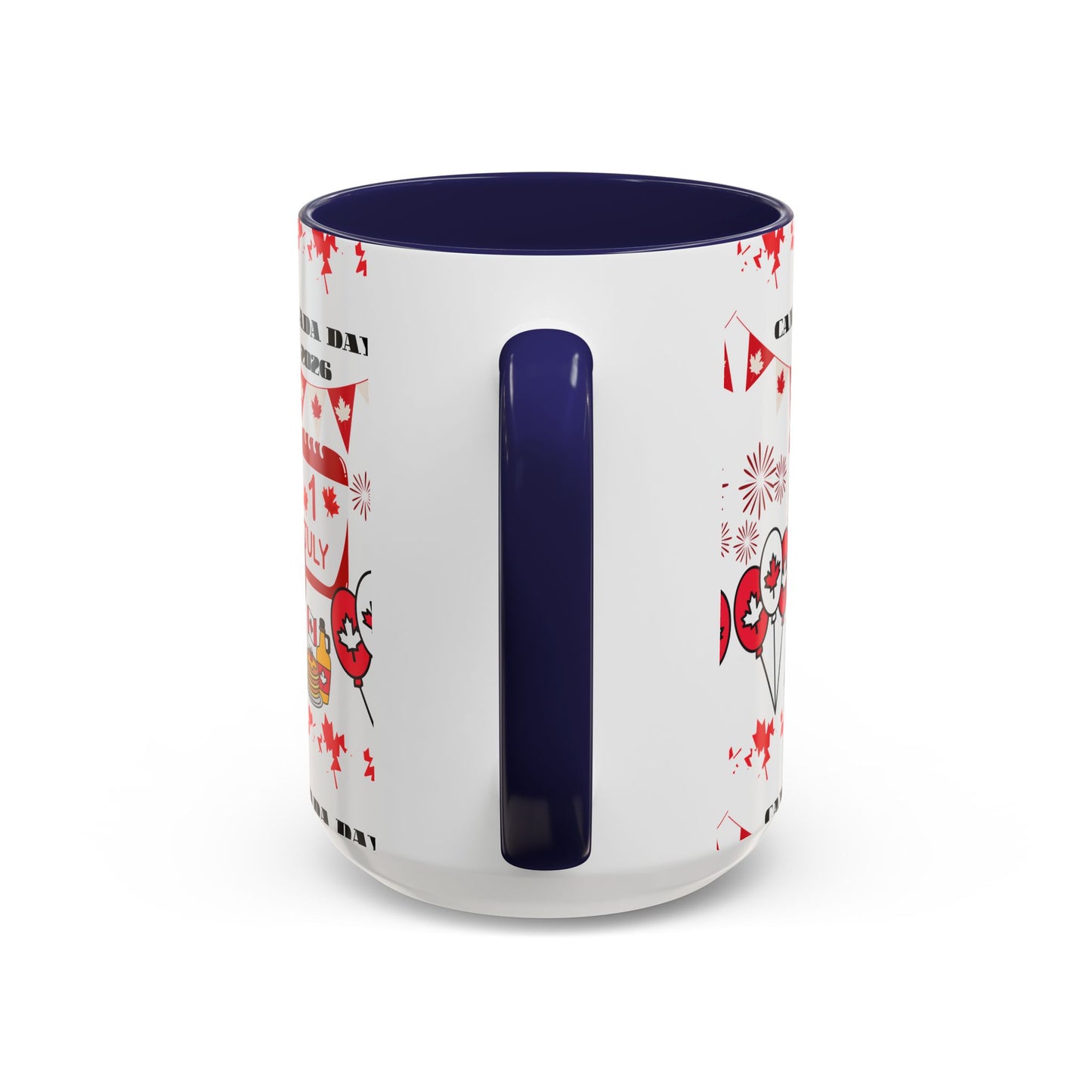 Canada Day Coffee Mug - 1 July 2026 Red Maple Balloon Accent Mug