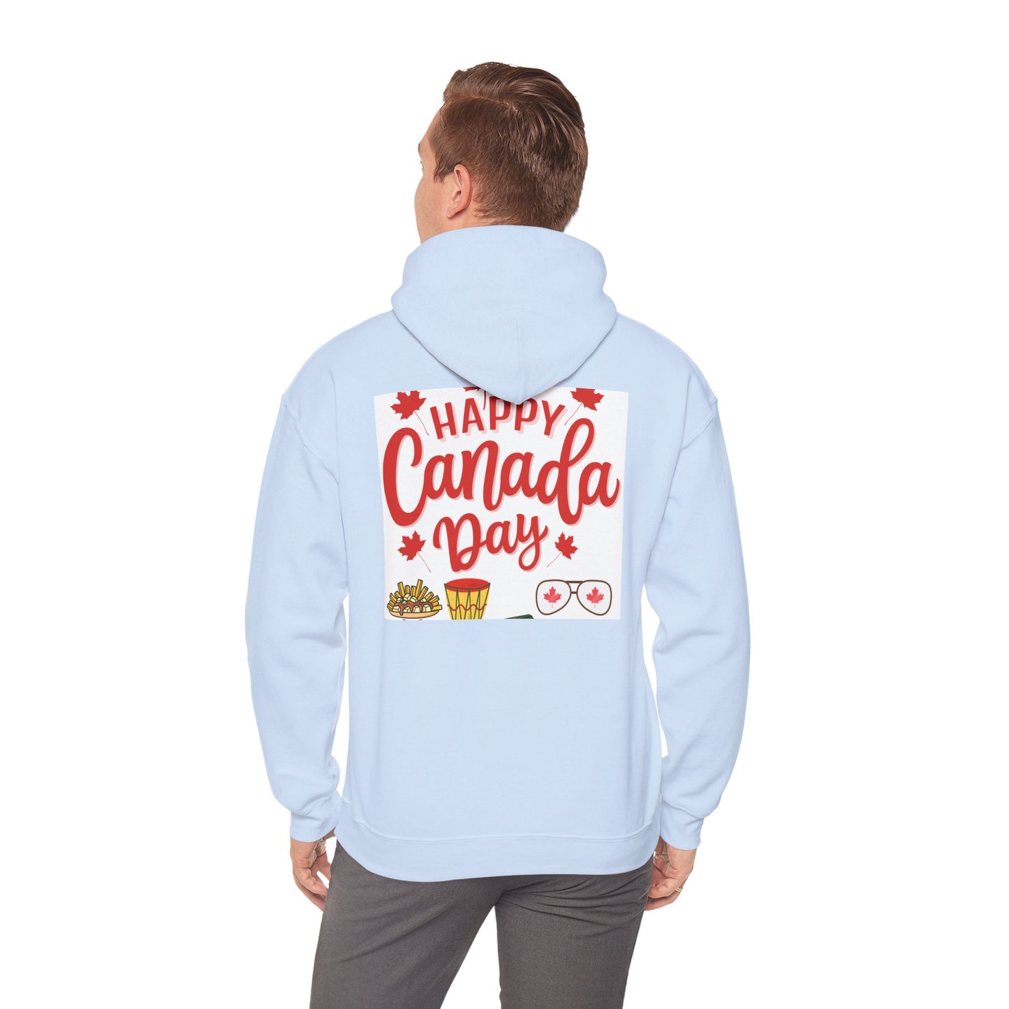 Canada Day Hoodie — "Happy Canada Day! Proud Canadian" Celebration Sweatshirt