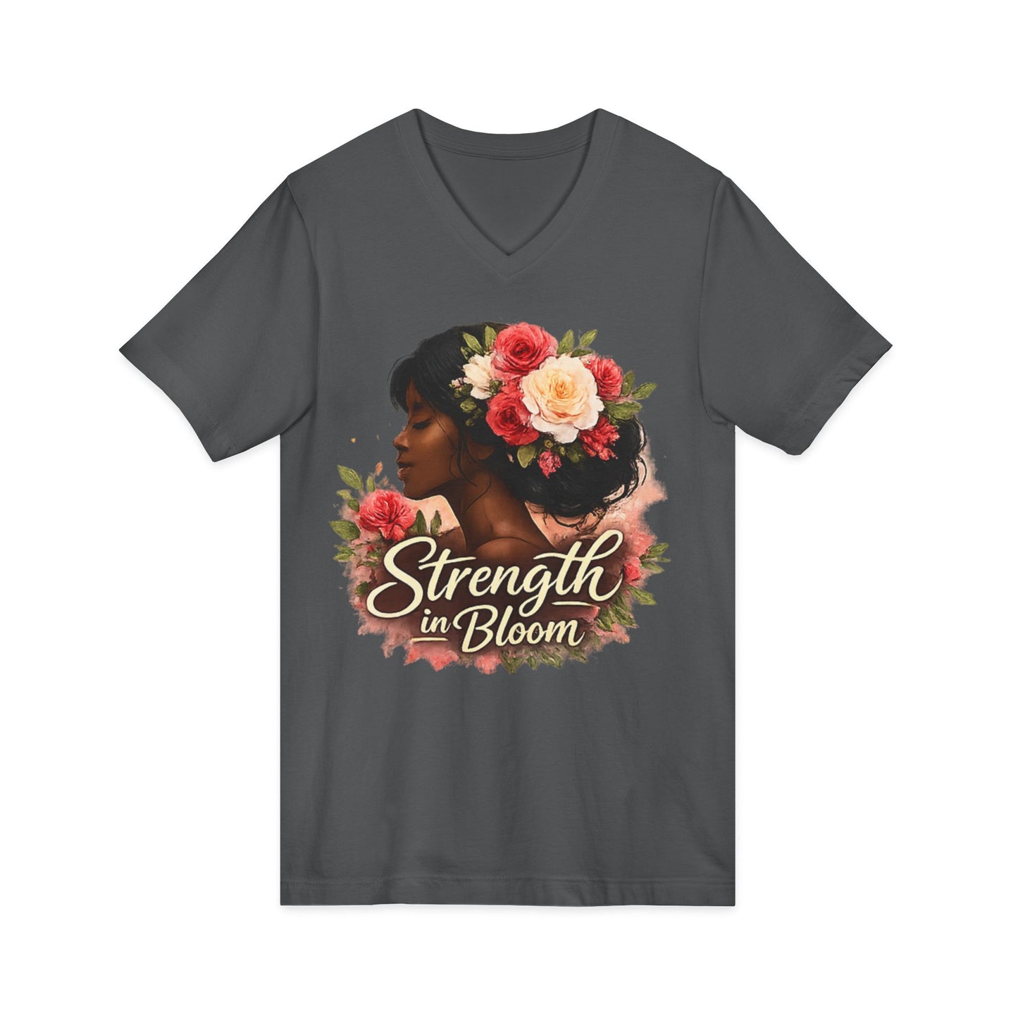 Strength in Bloom V-Neck Tee