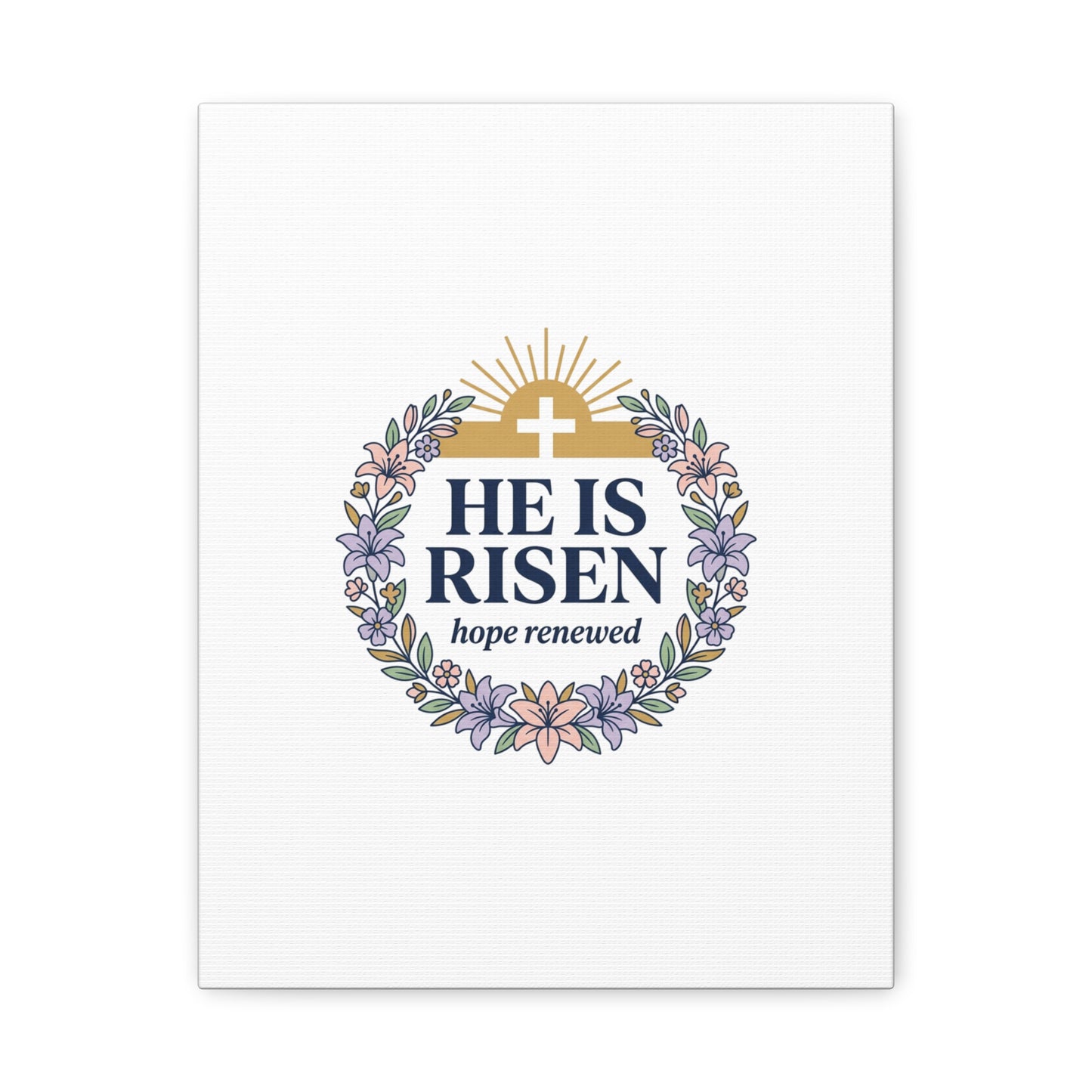 He Is Risen Canvas | Christian Easter Wall Art, Resurrection Scripture