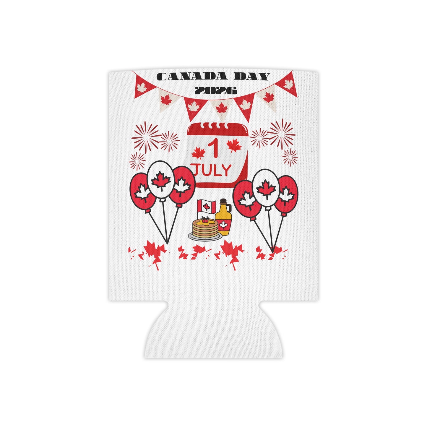 Canada Day Can Cooler — Happy Canada Day 1 July Patriotic Beverage Koozie