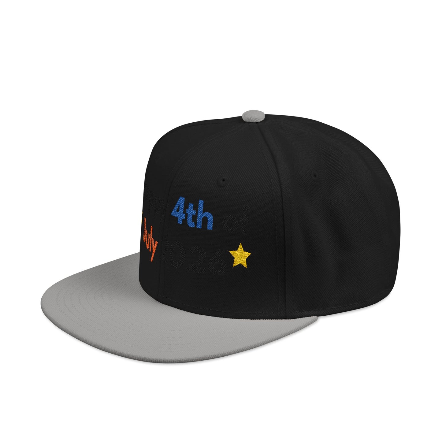 Happy 4th of July 2026 Embroidered Snapback Hat