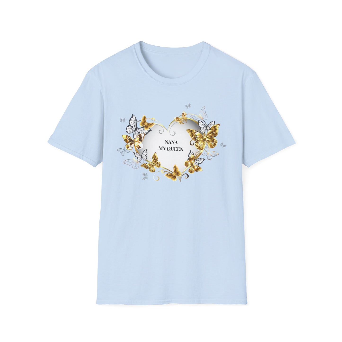 Nana My Queen Butterfly Heart T-Shirt — Grandma Mother's Day Gift