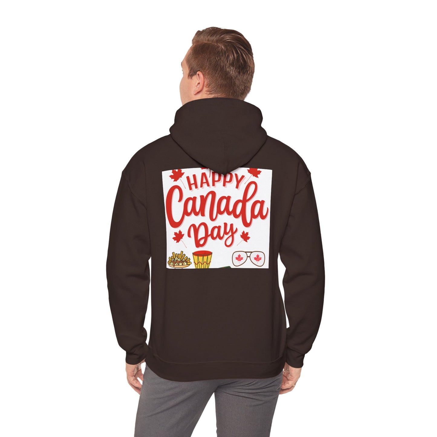 Canada Day Hoodie — "Happy Canada Day! Proud Canadian" Celebration Sweatshirt