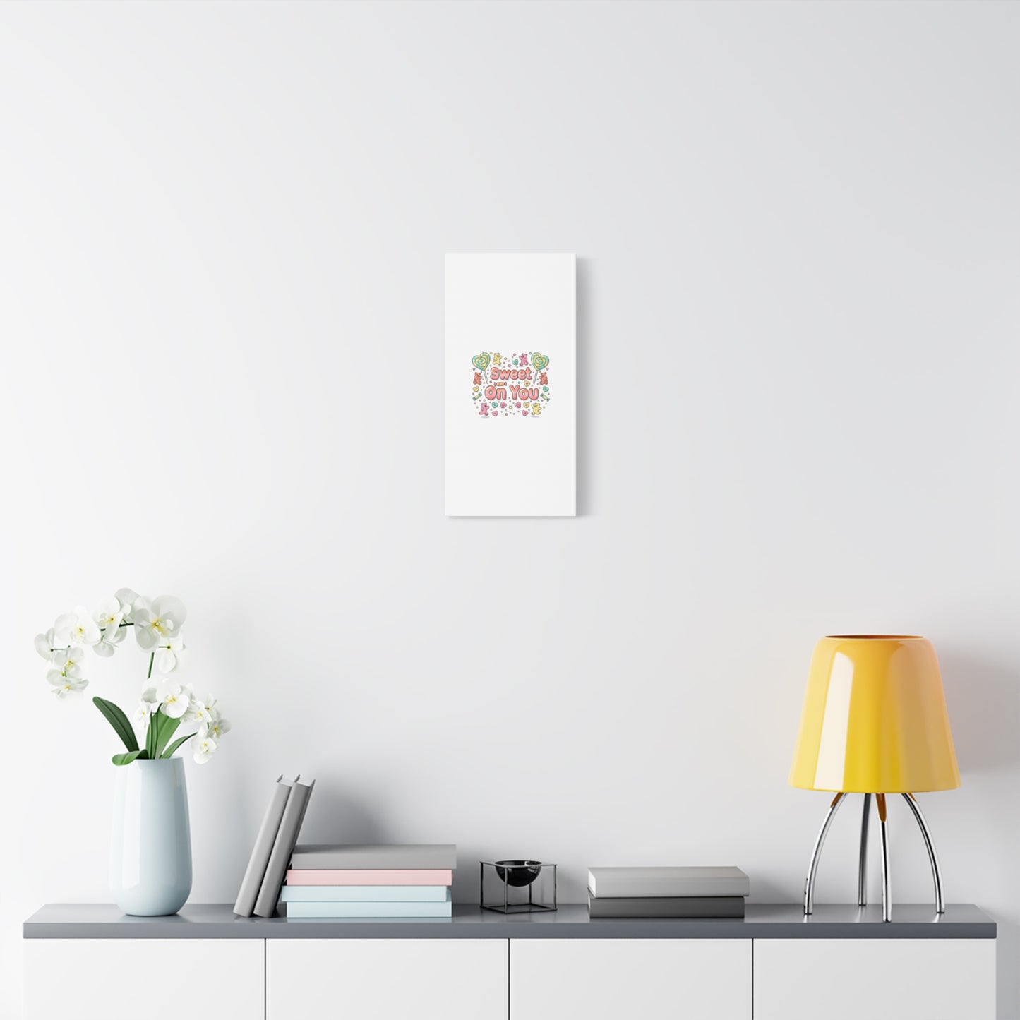 Sweet On You Canvas | Valentine Candycore heart candy pattern, pastel snackcore art