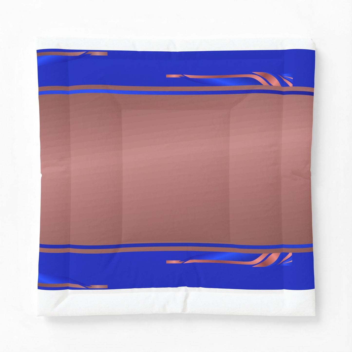 Brown and Blue Minimal Plush Comforter Cotton Comforter | Soft, Minimal Bedding