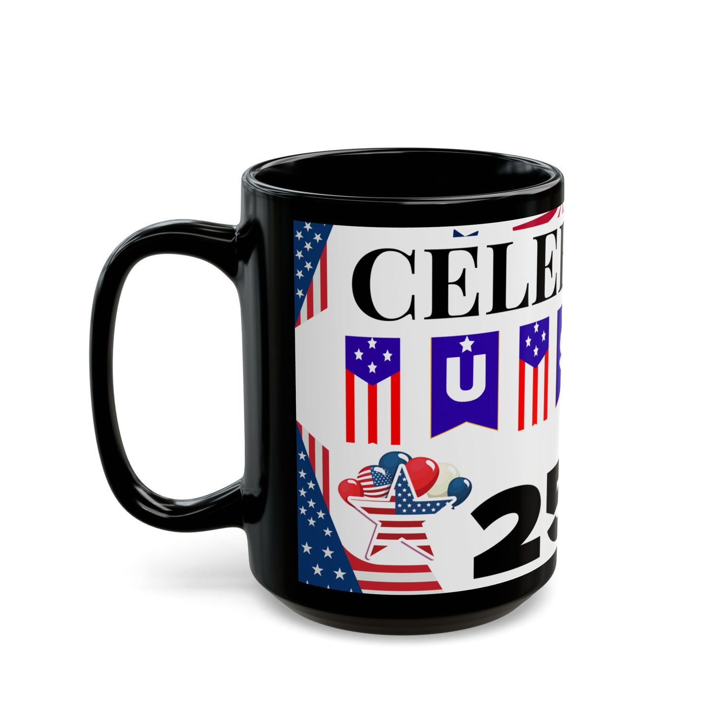 Celebrate USA 250 Mug | American Flag Fireworks Independence Day