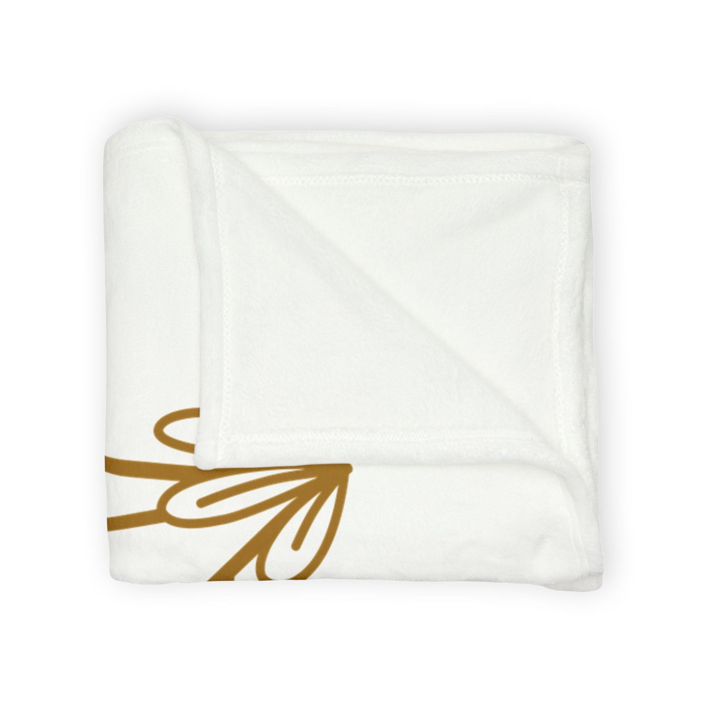 Gold Border Soft Polyester Blanket Rose Bouquet Throw