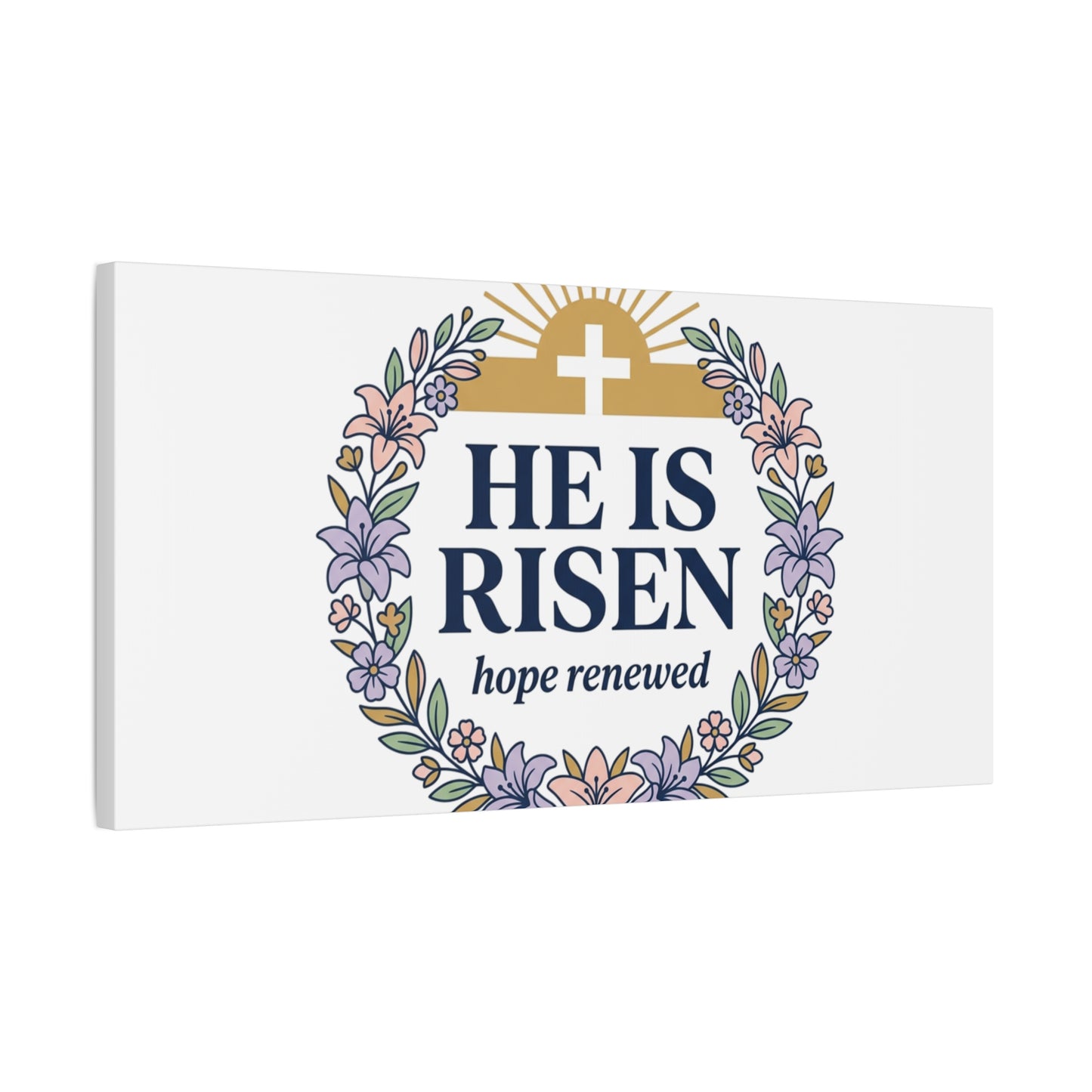 He Is Risen Canvas | Christian Easter Wall Art, Resurrection Scripture