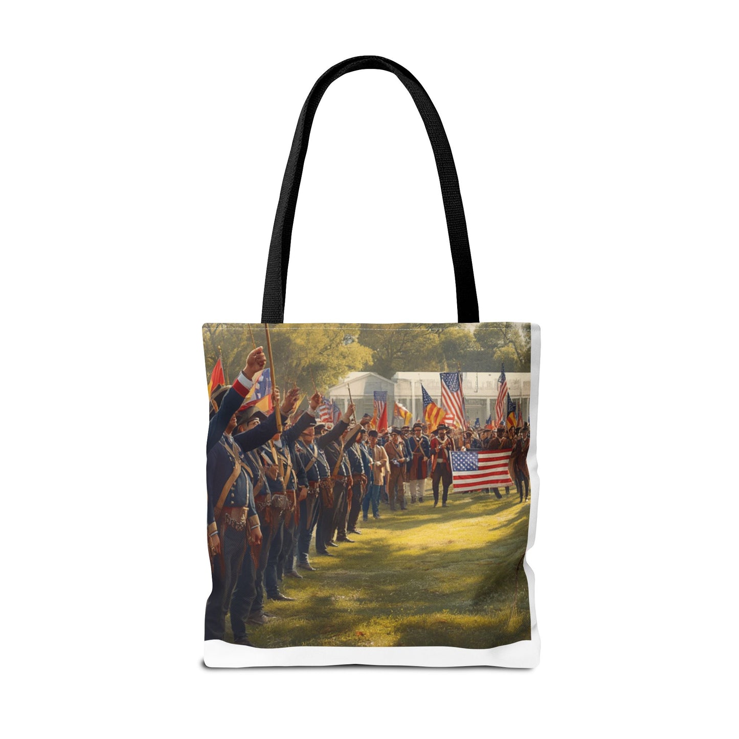 America 250 Years Flag Crossed Flags Patriotic Tote Bag | Independence Day