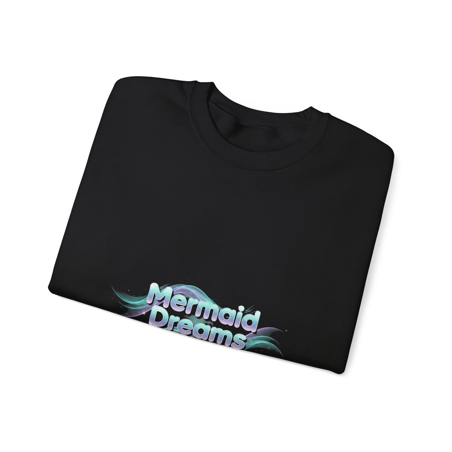 Mermaid Dreams Sweatshirt | iridescent text, pearly word accent