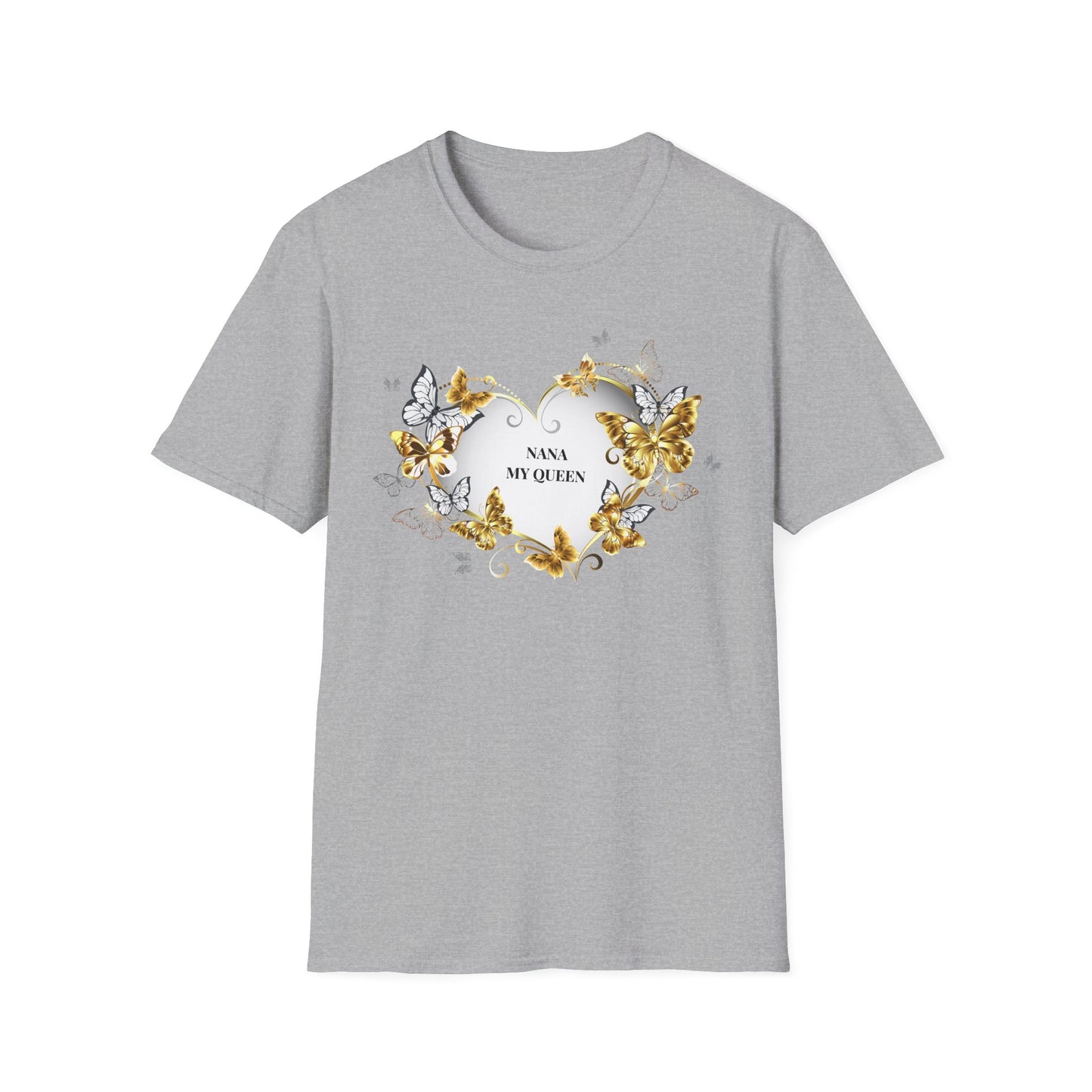 Nana My Queen Butterfly Heart T-Shirt — Grandma Mother's Day Gift