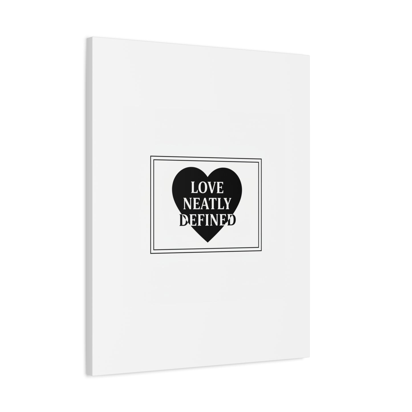 Love Neatly Defined Canvas, editorial black and white love print | elegant typography poster