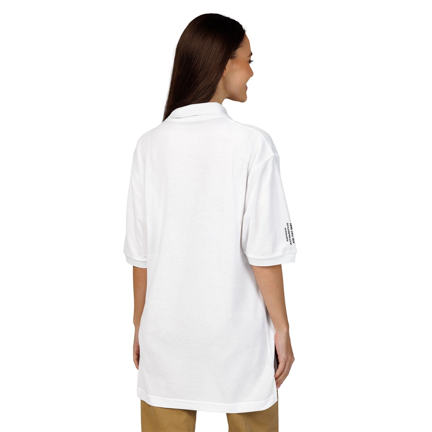 Embroidered Blue Ripple Logo Polo
