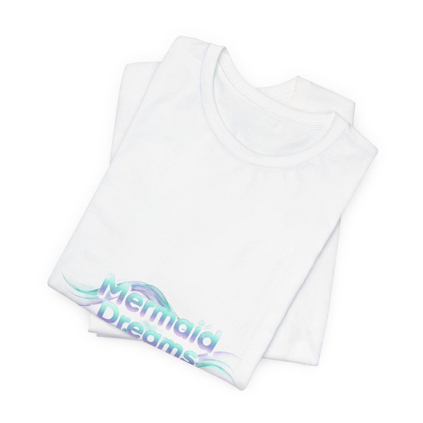 Mermaid Dreams tee | iridescent text, pearly word accent