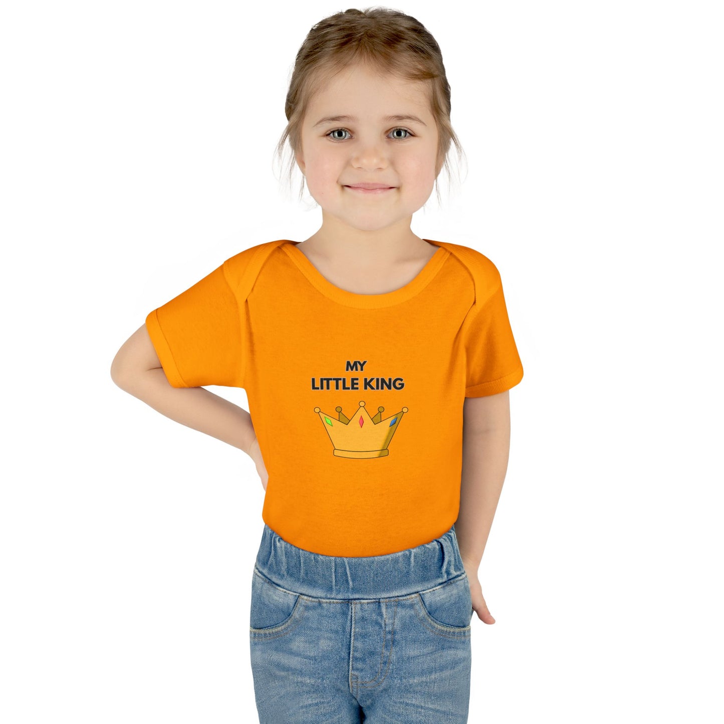 Infant Bodysuit — "My Little King" Baby Onesie