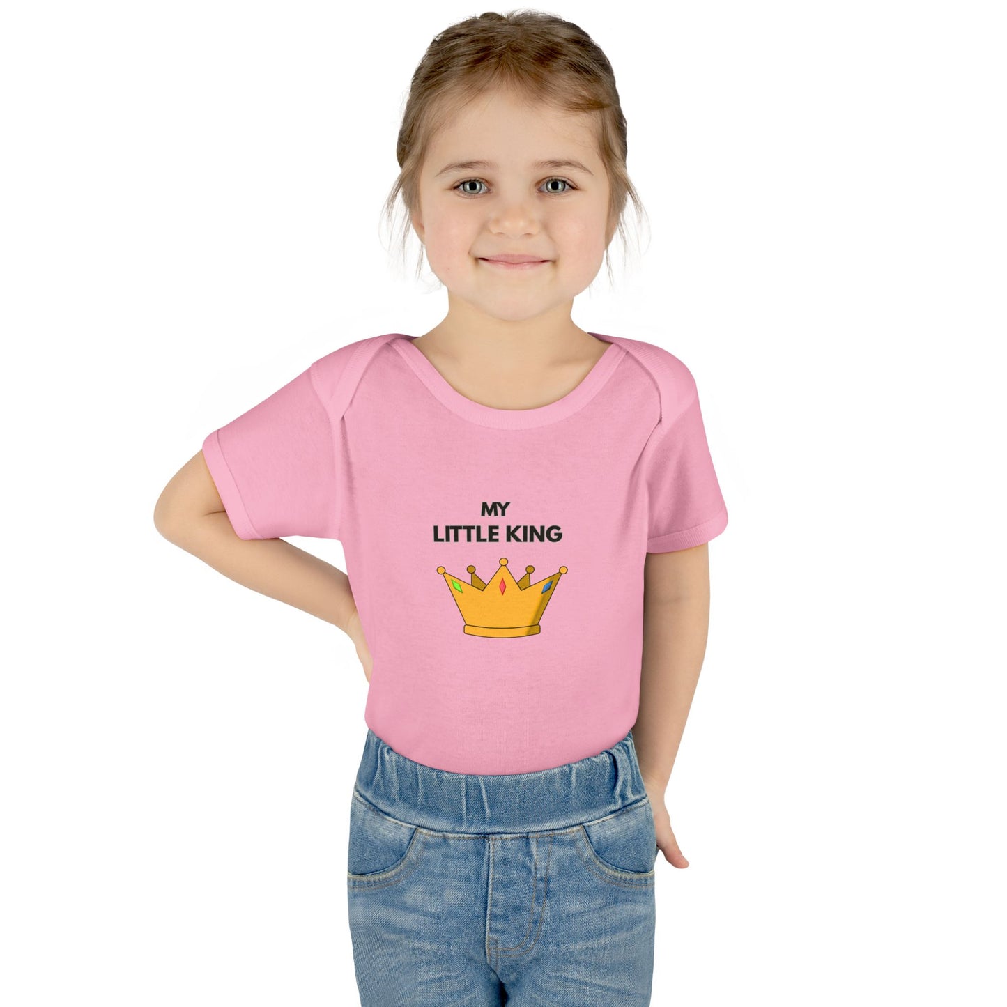 Infant Bodysuit — "My Little King" Baby Onesie