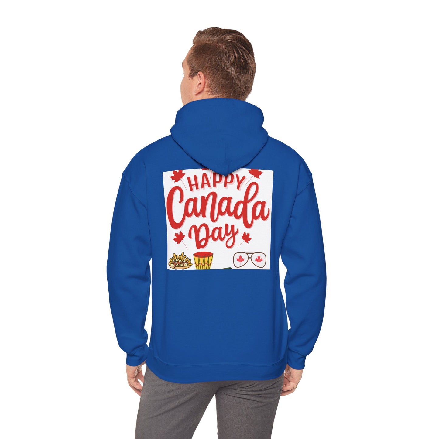 Canada Day Hoodie — "Happy Canada Day! Proud Canadian" Celebration Sweatshirt