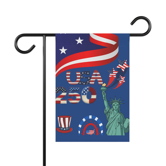 USA 250 Patriotic Garden Banner | Statue of Liberty, Flag Elements