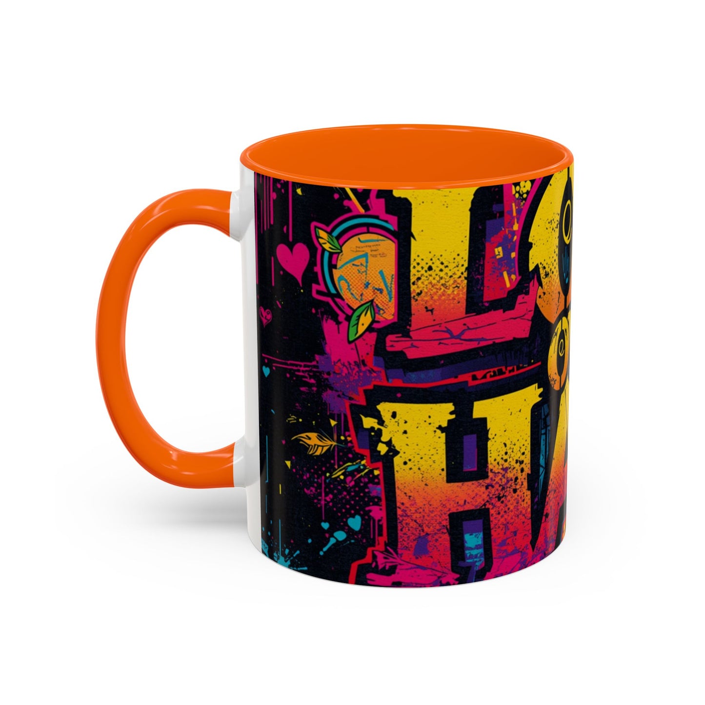 Love Over Hate Accent Coffee Mug — 11/15 oz Inspirational Ceramic Mug