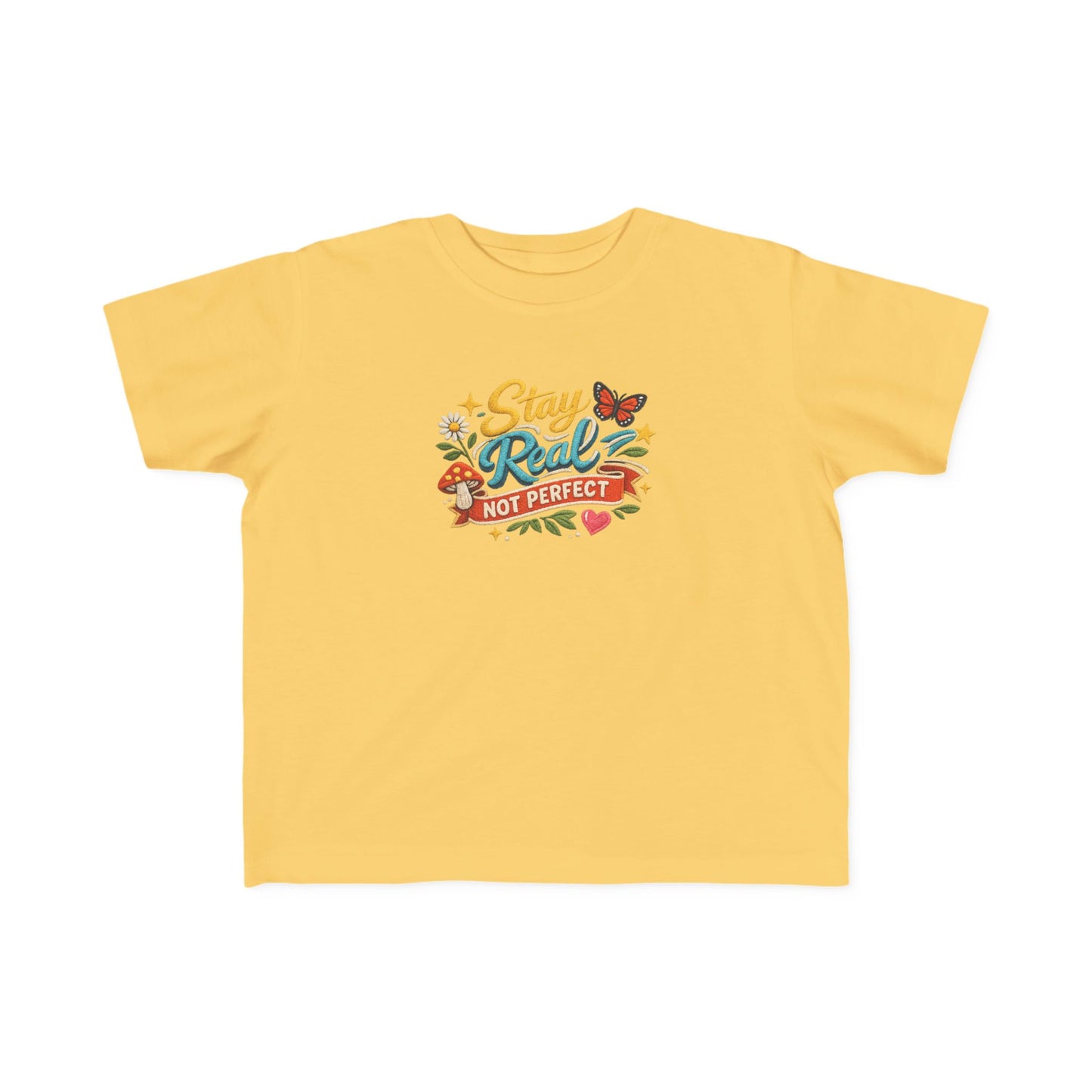 Dream Big Babe Toddler Tee | Retro Floral Butterfly Graphic